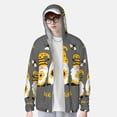 thumbnail image 3 of Picia Bee Kind Women's Men's UPF 50+ Sun Protection Hoodie Shirt Long Sleeve SPF Fishing Outdoor UV Hiking Lightweight Shirts-, 3 of 9