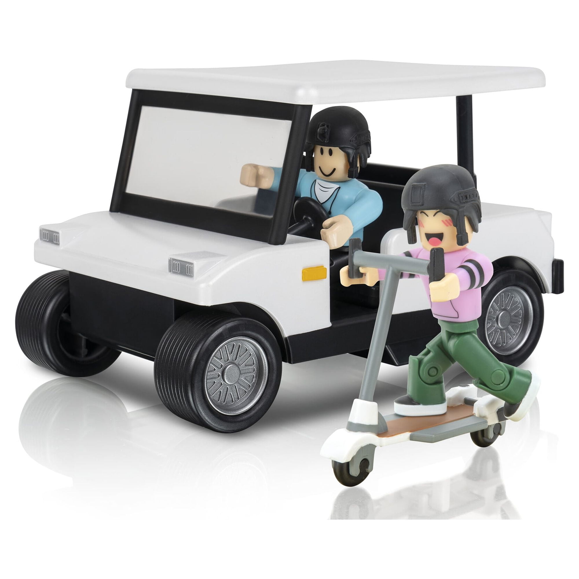 Roblox Brookhaven Golf Cart toy set. Skateboard,scooter,figures