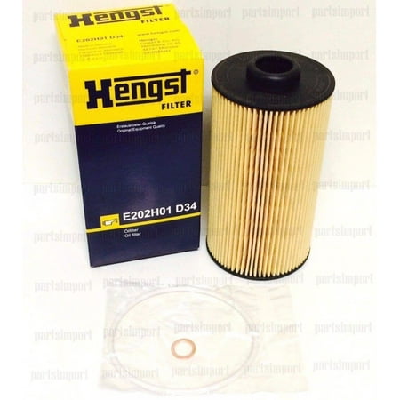 E39 Oil Filter Kit - BMW 4.4L ENGINE E38, E39, X5, OEM HENGST OIL FILTER 11427510717, E202H01D34