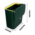 thumbnail image 3 of Clearance Items！Wall-Mountable Kitchen & Bathroom Trash Can | Large Capacity | With Lid | Easy to Install & Clean | For Home & Office Use,garbage can,FAJHHA, 3 of 6