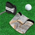 thumbnail image 5 of Haosy Marble Texture Golf Mallet Putter Cover Strong Magnetic Leather Golf Club Headcover Closure, 5 of 7