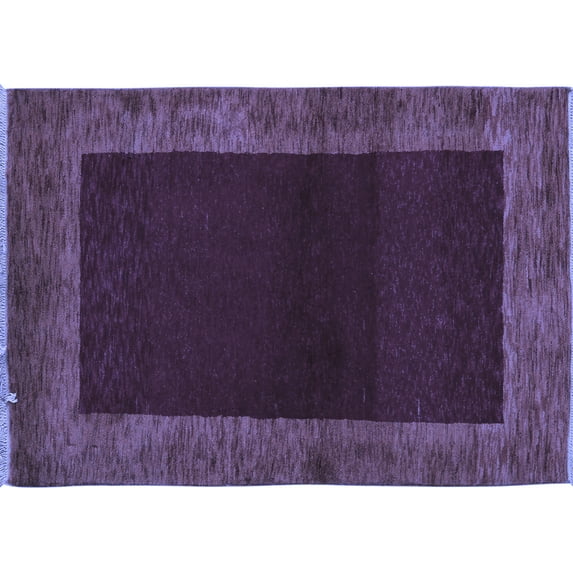 Ahgly Company Machine Washable Indoor Rectangle Abstract Blue Modern Area Rugs, 2' x 4'