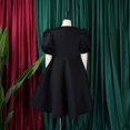 thumbnail image 6 of Women Summer Dresses Casual Puff Sleeve Swing A Line Short Dress Pleated Dress, 6 of 8
