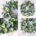 thumbnail image 2 of Zukuco 13.8" Artificial Eucalyptus Wreath for Front Door Small Spring Summer Wreath Little Green Leaves Wreath for Farmhouse Festival Celebration Party Home Porch Decor, 2 of 7
