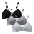 thumbnail image 1 of MHFRRA Compression Bra Ladies' Smooth Pure Thin Underwear T Shirt Thin Cup Bra 85B, 1 of 5