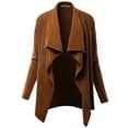 thumbnail image 2 of A2Y Women's Regular Fit Shawl Collar Open Front Acrylic Sweater Cardigan Camel L, 2 of 3