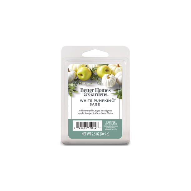 White Pumpkin Sage Scented Wax Melts, Better Homes & Gardens, 2.5 oz (1