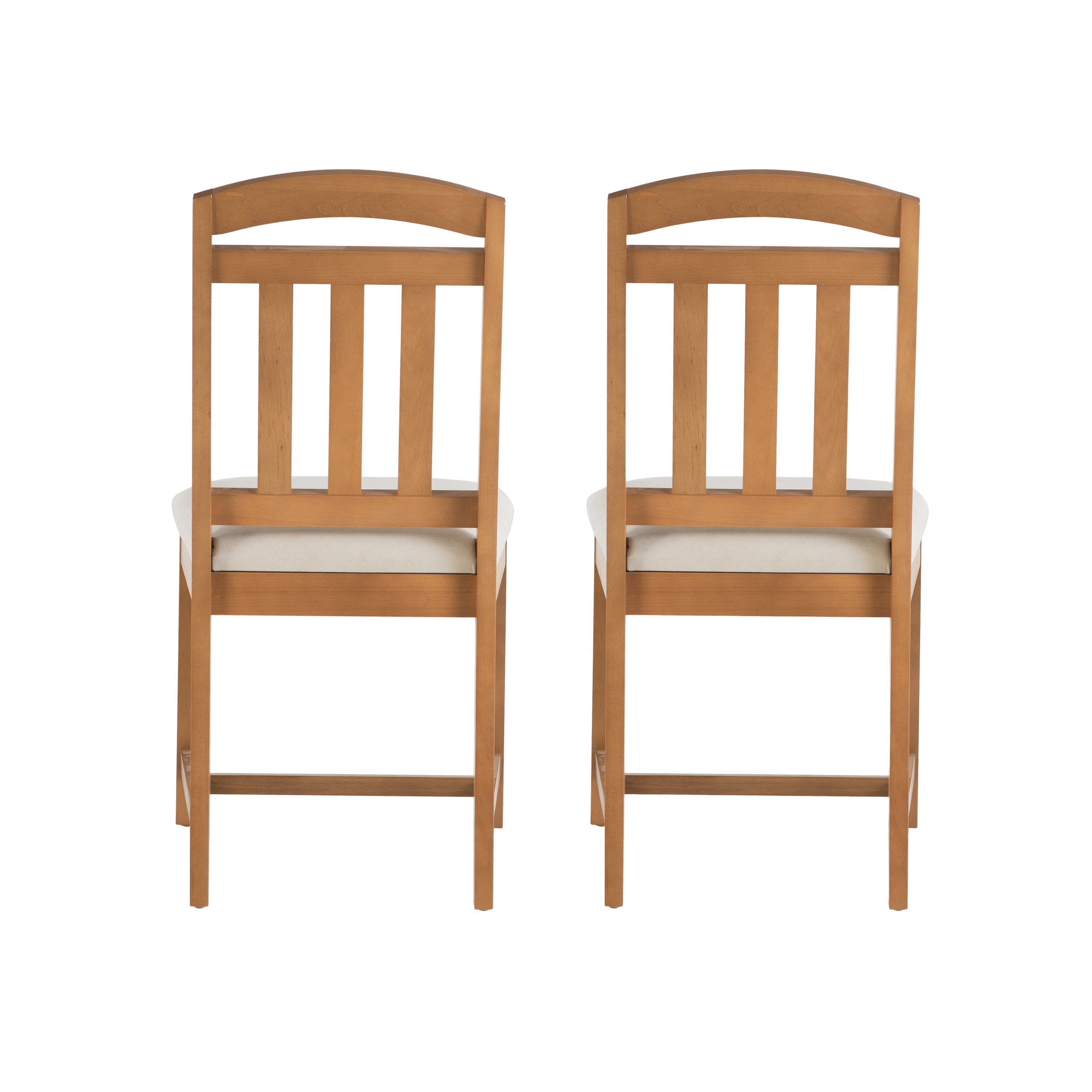 Linon Darlene Slat Back Dining Chair - Set of 2, Brown/Beige