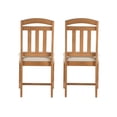 thumbnail image 5 of Linon Darlene Slat Back Dining Chair - Set of 2, Brown/Beige, 5 of 12