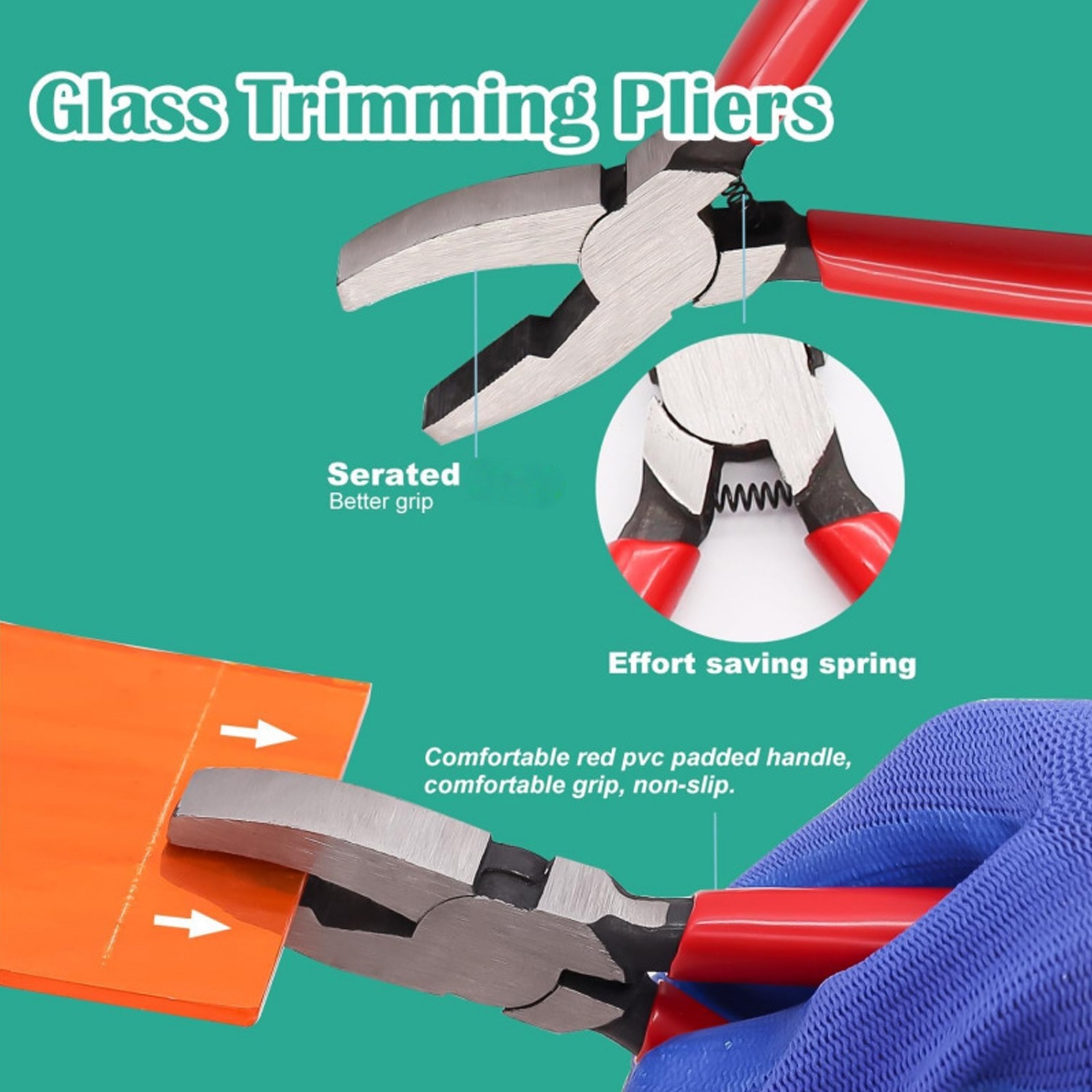 10PCS Heavy Duty Glass Cutter Includes Running Breaking Pliers Oil Feed Tool For Cutting On Projects