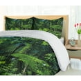 thumbnail image 5 of Ambesonne Plant Duvet Cover Sets, Green Untouched Nature, 2-Queen, Forest Green, 5 of 7