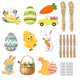 thumbnail image 1 of Adornos colgantes de Pascua, decoraciones de Pascua, de Pascua, tarjetas de huevos de Pascua, letrero colgante para jardín, oficina de primav, 1 of 5