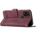 thumbnail image 2 of Wallet Case for Moto G Stylus 5G, Moto G Stylus 5G Case with Card Holder Leather Flip Case with Kickstand Magnetic Full Protection Compatible with Motorola Moto G Stylus 5G Smile Red Wine, 2 of 7