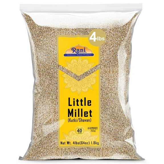 Rani Little Millet (Panicum Sumatrense) Whole Ancient Grain Seeds, 64oz (4lbs) 1.81kg ~ All Natural | Gluten Friendly | NON-GMO | Kosher |Vegan | Indian Origin | Shavan / Saamai / Sama Kannada