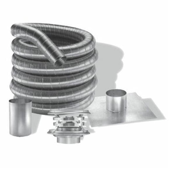 DuraVent 5DF304-35K 5 in. DuraFlex 304 Stainless Steel 35 in. Basic Kit