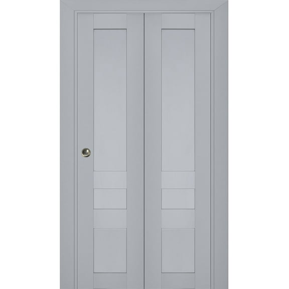 Sliding Closet Bi-fold Doors | Veregio 7411 Matte Grey