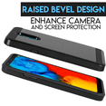 thumbnail image 3 of Value Pack for 6.2" LG Stylo 5 Brushed Metal Slip Resistant Hybrid Slim Hard Back Dual Layer Protective Raised Bevel Design Aim At All Buttons & Sockets Shockproof Armor Bumper Phone Case + [Black], 3 of 4