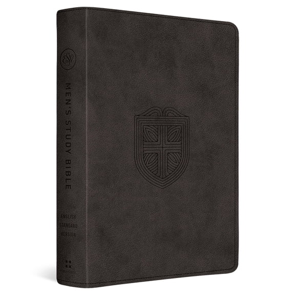 Pre-Owned ESV Men's Study Bible (Trutone, Charcoal, Shield Design) (Imitation Leather) 1433599678 9781433599675