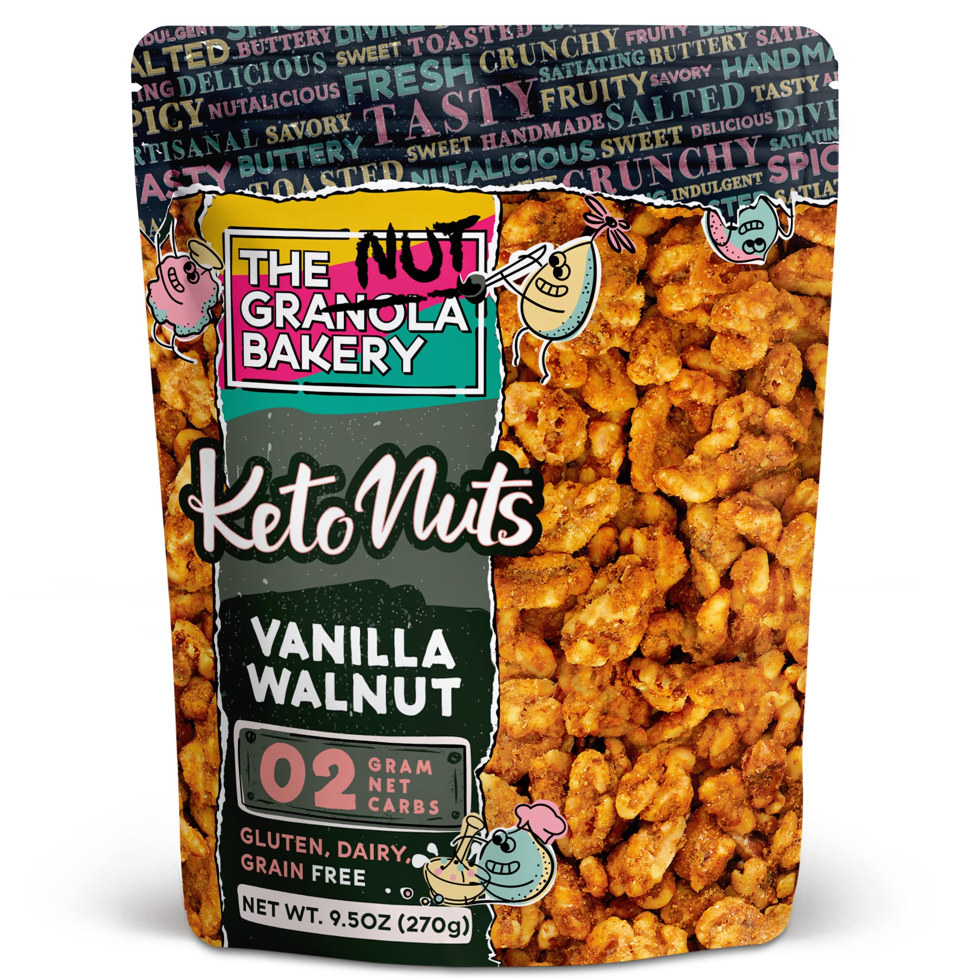 The Nut Bakery Vanilla Walnut Keto Snacks 2g Net Carb Low Carb Nuts