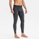 thumbnail image 5 of Pantalones de yoga largos para hombre, cálidos, de fitness, de alta elasticidad, ajustados, para correr, baloncesto, entrenamiento, con bolsillos, 5 of 6