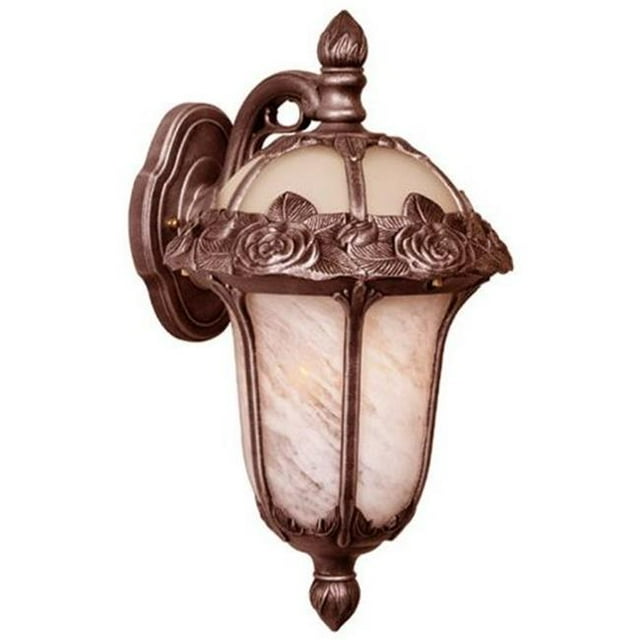 Rose Garden F-3711-CP-AB Large Top Mount Light with Alabaster Glass-Copper