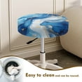 thumbnail image 4 of ZIATUBLE Marble Stripes Bar Stool Seat Covers Round Bar Stool Covers Set of 2 Piece Stretch Circle Chair Slipcover Comfortable Stool Covers Cushion Size S Kitchen Stool Cover, 4 of 6