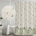 thumbnail image 4 of Spring Botanical Shower Curtain Set - 72" x 78" Washable Bathtub Curtain with 12 Hooks, Rustic Pastoral Daisy Leaves Burlap Waterproof Fabric Stall Shower Curtains for Bathroom/Bathtub Décor, 4 of 6