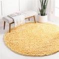 thumbnail image 1 of Unique Loom 3153425 2 x 2 ft. Davos Shag Round Rug, Sunglow, 1 of 2