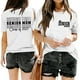 thumbnail image 2 of Camiseta de graduación para madres mayores - Promoción de 2025, poliéster-algodón, tallas S-XXL, manga corta, estampado divertido, 2 of 3