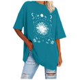 thumbnail image 1 of YDLCAFD Button Down Shirts for Women Work Pattern Women Oversized Loose Crew Neck Short Sleeve T Shirts Summer Tops Shirt Tops Women Printed Casual Tops Blouse, 1 of 4