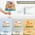 thumbnail image 3 of Bedside Table Lamp, Fully Dimmable Lamp with USB Interface Cable for Bedroom Living Room, Office, Dorm Vibrant Colorful Tulips, 3 of 8