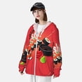 thumbnail image 5 of Goofa Sushi Printed Women's UPF 50+ Sun Protection Hoodie Jacket Lightweight Long Sleeve Sun Shirt for Women with Pocket Hiking Outdoor-Large, 5 of 9