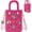Hot Pink, variant on Mini Beach Tote Bag, Cute Summer Tote Bag for Women & Little Girls, Casual Handbag with 30 Charms & Adjustable Shoulder Strap