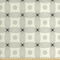 thumbnail image 1 of Geometric Sofa Upholstery Fabric by the Yard, Minimalistic Thin Line Art Motif with Circles and Ovals Repetitive Grid, Decorative Fabric for DIY and Home Accents, Ivory Charcoal Grey by Ambesonne, 1 of 4