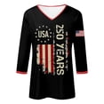 thumbnail image 4 of WERYOUNG Patriotic Graphic T Shirt For Women V Neck 3/4 Sleeve Tee 250th Anniversary Celebration T-Shirts Stylish Top L, 4 of 4