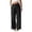 Black, variant on Wide Leg Pants for Women Summer Casual Loose Flowy Palazzo Pants High Waisted Button Down Beach Pants with Pockets, Black, Size M