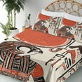 thumbnail image 5 of Ambesonne Egyptian Fitted & Top Sheet Set with Shams, Old Language, Red Cream, 5 of 8