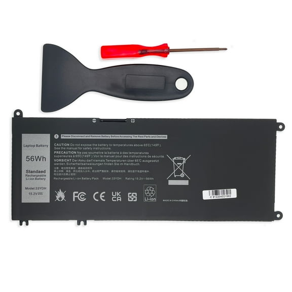 New 33YDH Replacement Battery for Dell Inspiron 17 7000 7778 7779 7786 7773 15 7577 / Vostro 15 7580 7570 PVHT1 081PF3 56Wh