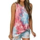 thumbnail image 3 of Camiseta sin mangas Mujer Cuello redondo Top Impreso Twisted Vest, Wine Red, M Vogacara AP001690-12, 3 of 5