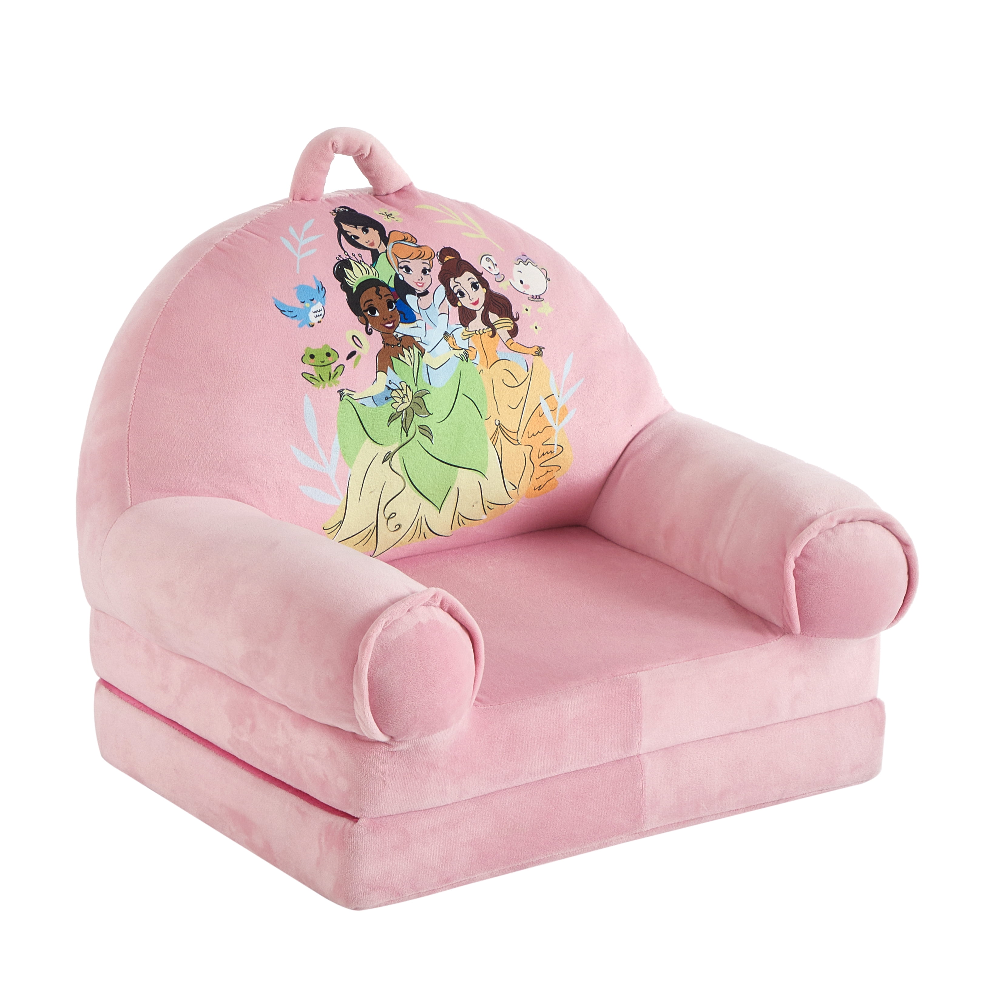Toddler Princess Blue & Pink Polyester 2-in1 Flip Out Chair