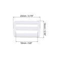 thumbnail image 2 of 5/8 Inch Tri-Glide Slide Buckles Webbing Strap Fastener, White, 100 Pack, 2 of 5