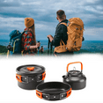 thumbnail image 6 of Camping Cookware Set Outdoor Cooking Pot Pan Kettle Gas Stove Kit Picnic Hiking-Black, 6 of 17