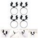 thumbnail image 2 of 4pcs Halloween creativo en forma de tapa de servilleta anillos de servilleta de Halloween (Negro), 2 of 5