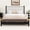 Black, variant on Euroco Wood King Size Wood Platform Bed with Upholstery Headboard, Espresso