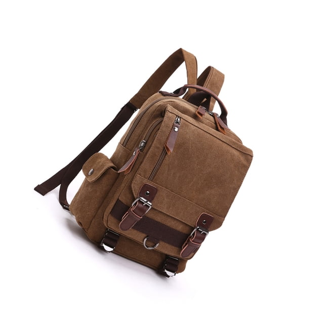 Minnieouse Bolso bandolera Organizador resistente al desgaste de un solo hombro de lona resistente al desgaste multifuncional para exteriores Envolturas para manijas de equipaje Café/Hombros Minnieouse AP012080-01