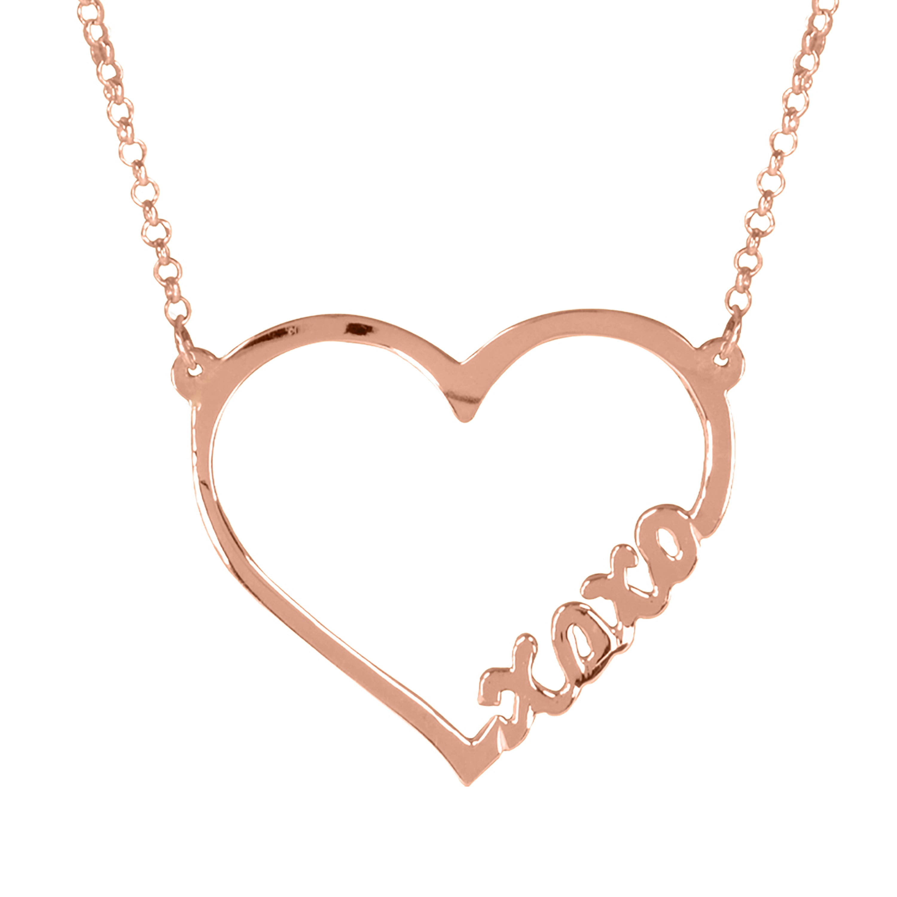Open Heart "Hugs and Kisses" Necklace
