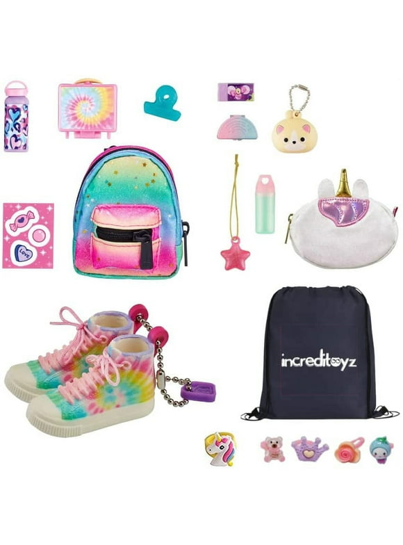 Shopkins Real Littles Collectable Micro Backpack, Handbag and Sneakers, 3-Pk Increditoyz Gift Bundle