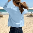 thumbnail image 4 of Caywon Trendy Women's Crew Neck Zip Up Jacket, Ribbed Knit Raglan Sleeve Outerwear with Stretch Fabric for Spring Fall and Daily Wear, 4 of 6