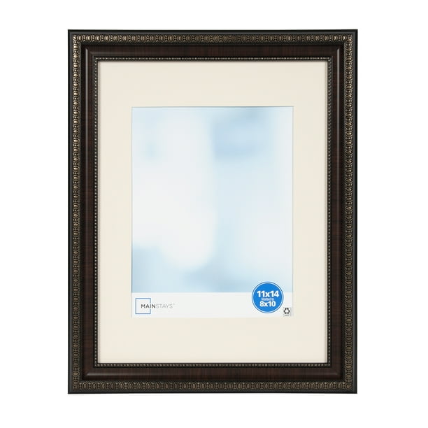 Mainstays Mahogany 11x14 Matted for 8x10 Picture Frame