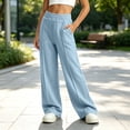 thumbnail image 5 of LIaqionyy Big Girls Sweatpants Kids Joggers Wide Leg Sweat Pants Elastic Waist Casual Pant with Pockets, 5 of 8
